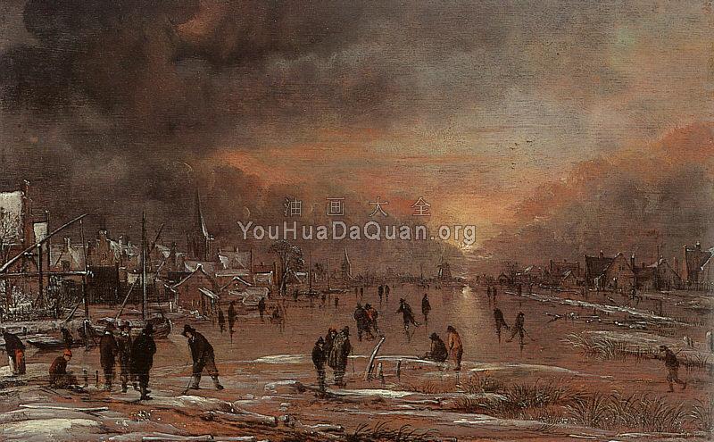 Sports on a Frozen River - 阿尔特·范·德·内尔